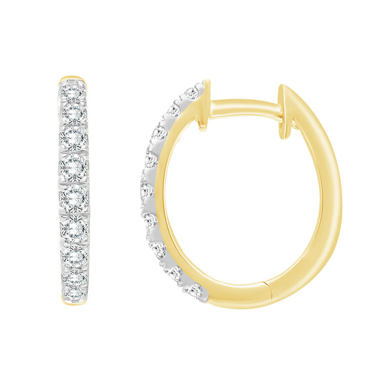 0.50ct Lab Grown Diamond Earrings in 9K Yellow Gold