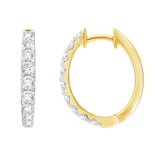 Pavé Diamond Huggie Hoops