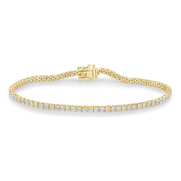 3.00ct Lab Grown Diamond Bracelet in 9K Yellow Gold