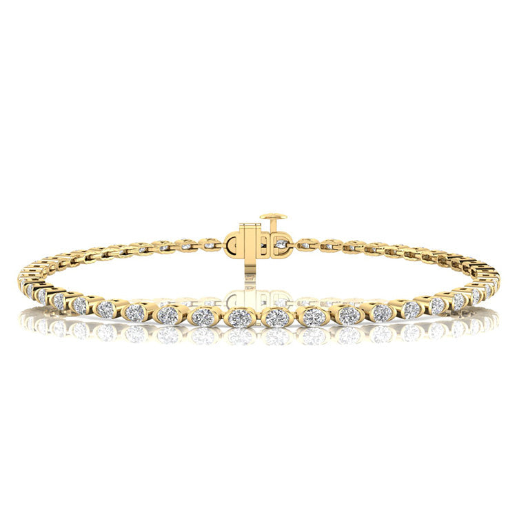 2.00ct Lab Grown Diamond Bracelet in 9K Yellow Gold
