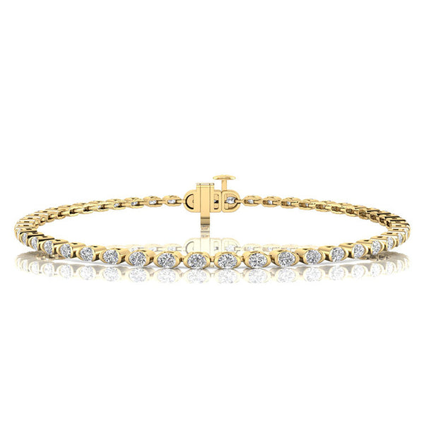 2.00ct Lab Grown Diamond Bracelet in 9K Yellow Gold