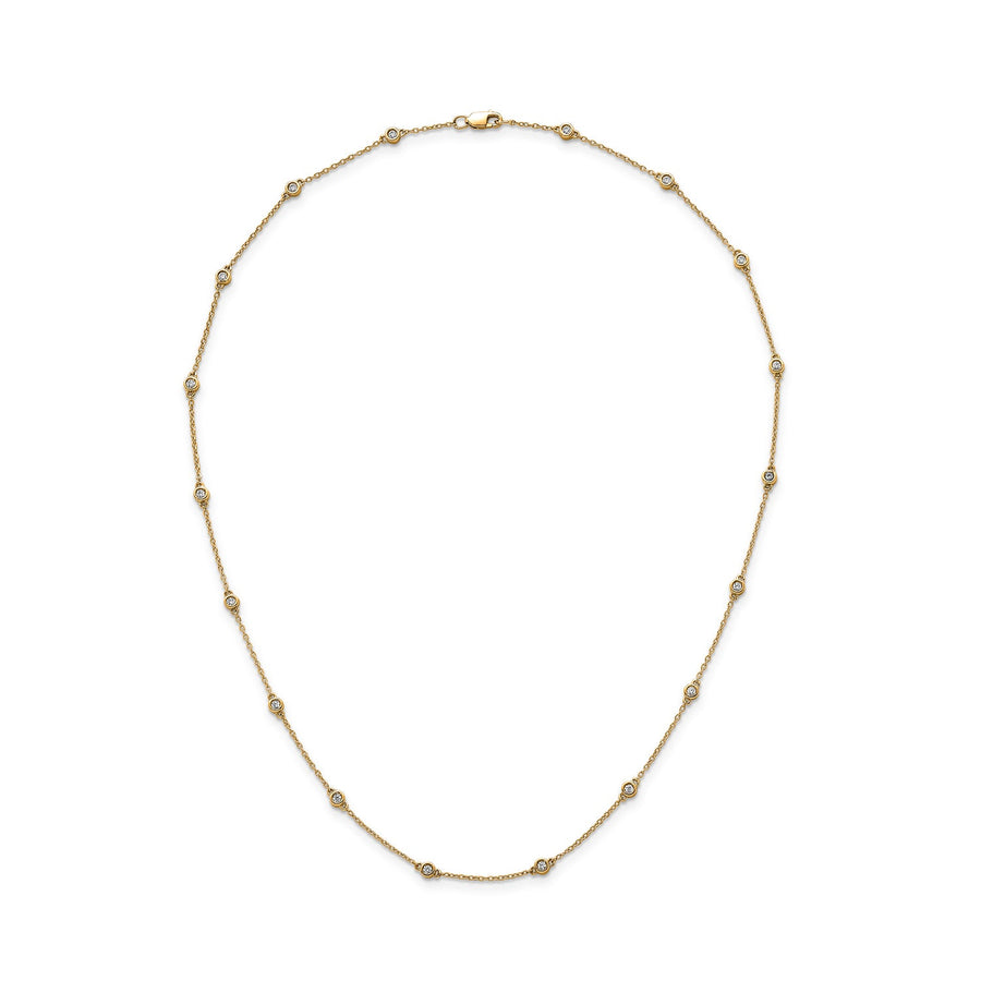 0.40ct Lab Grown Diamond Necklace in 9K Yellow Gold
