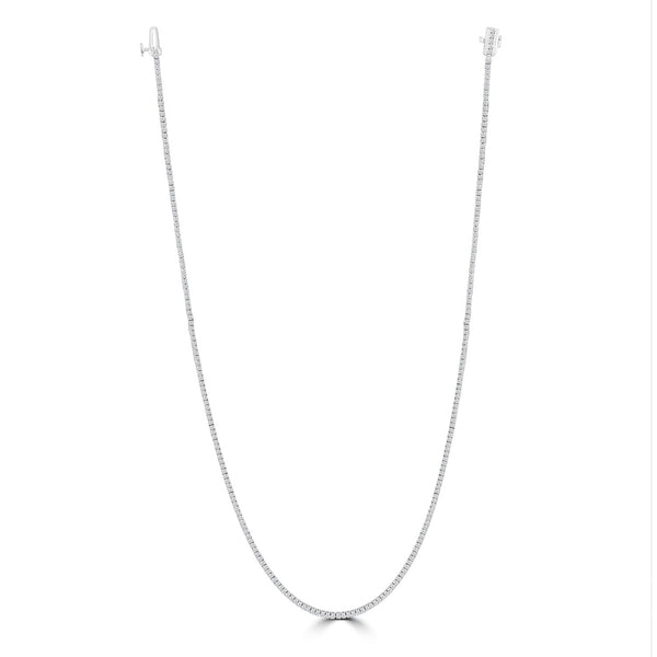 3.45ct Lab Grown Diamond Tennis Necklace in 18K White Gold