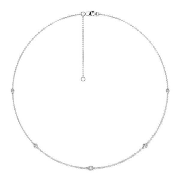 0.33ct Lab Grown Diamond Necklace in 9K White Gold