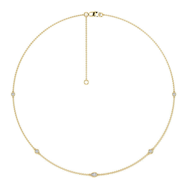 0.33ct Lab Grown Diamond Necklace in 9K Yellow Gold