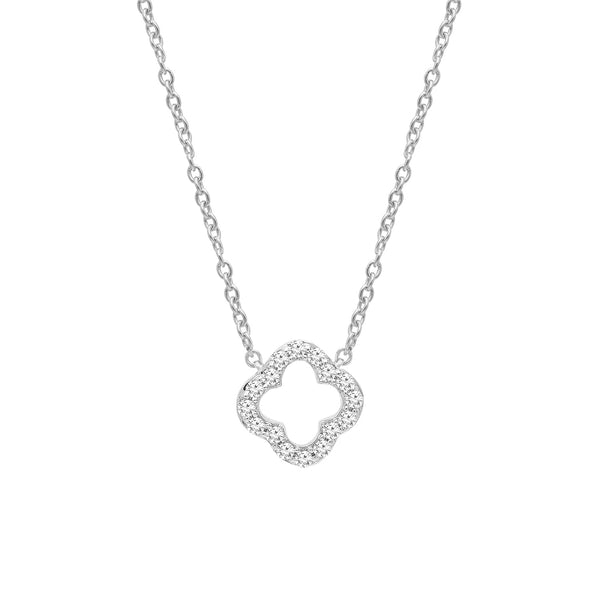 0.09ct Lab Grown Diamond Necklace in 9K White Gold