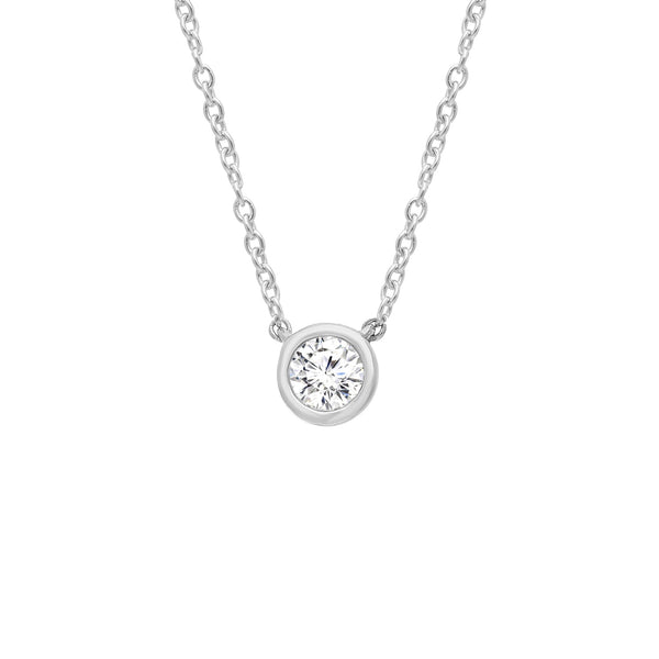 0.15ct Lab Grown Diamond Necklace in 9K White Gold
