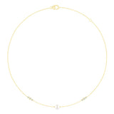 Breigh 0.11ct Lab Grown Diamond Freshwater Pearl Necklace | 9CT Yellow Gold