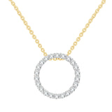 Station Lab Grown Diamond Necklace | 9CT White/Yellow Gold