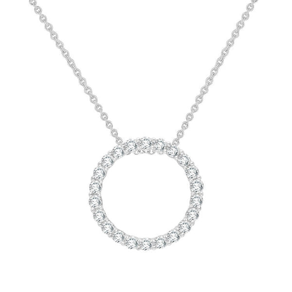 0.50ct Lab Grown Diamond Necklace in 9K White Gold
