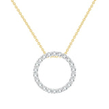 Station Lab Grown Diamond Necklace | 9CT White/Yellow Gold