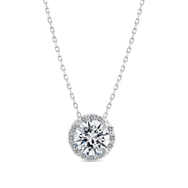 0.53ct Lab Grown Diamond Necklace in 9K White Gold