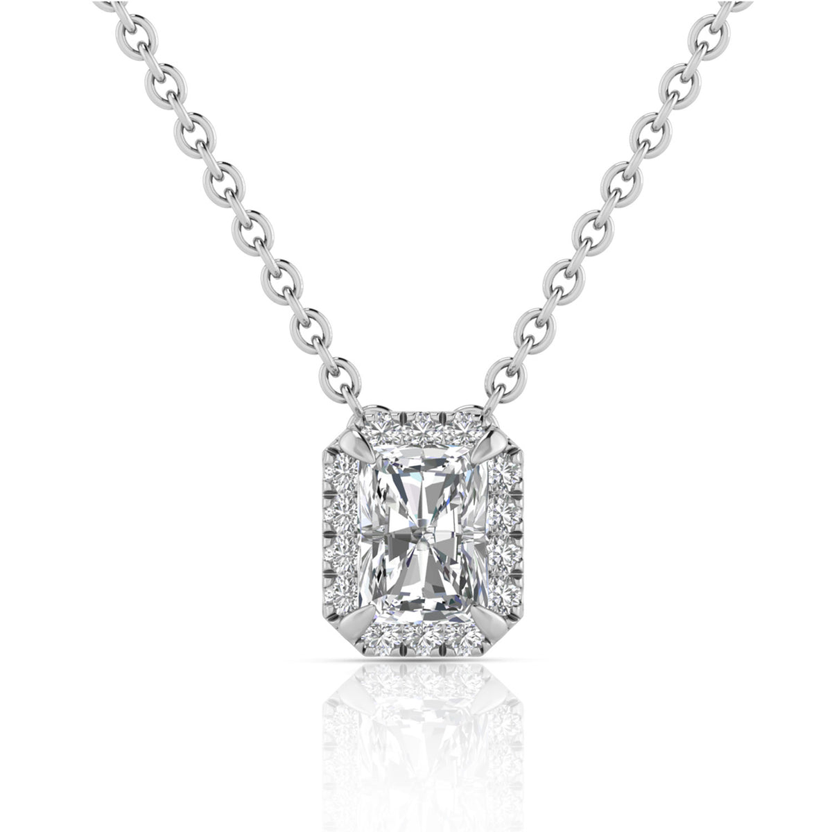 Aisha 0.55ct Lab Grown Diamond Necklace | 9CT White/Yellow Gold