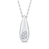 0.12ct Lab Grown Diamond Necklace in 9K White Gold