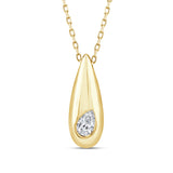 0.12ct Lab Grown Diamond Necklace in 9K Yellow Gold