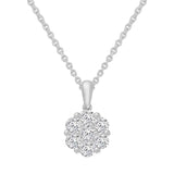 0.75ct Lab Grown Diamond Pendant in 9K White Gold