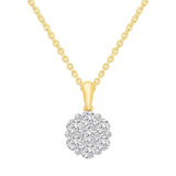 0.75ct Lab Grown Diamond Pendant in 9K Yellow Gold