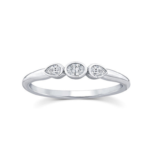 0.12ct Lab Grown Diamond Ring in 9K White Gold