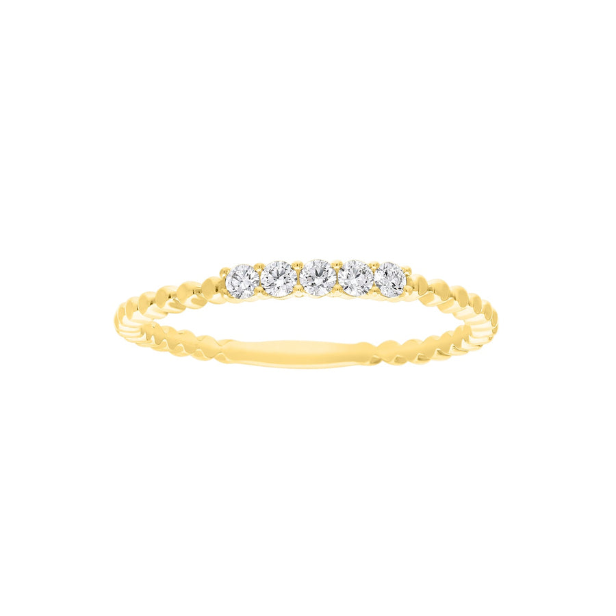 0.12ct Lab Grown Diamond Ring in 9K Yellow Gold