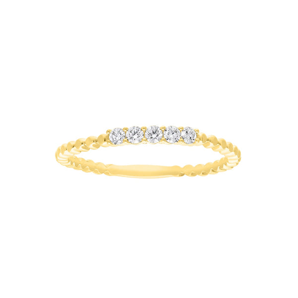0.12ct Lab Grown Diamond Ring in 9K Yellow Gold