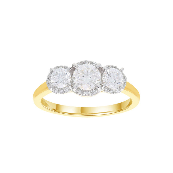 1.02ct Lab Grown Diamond Ring in 9K Yellow Gold