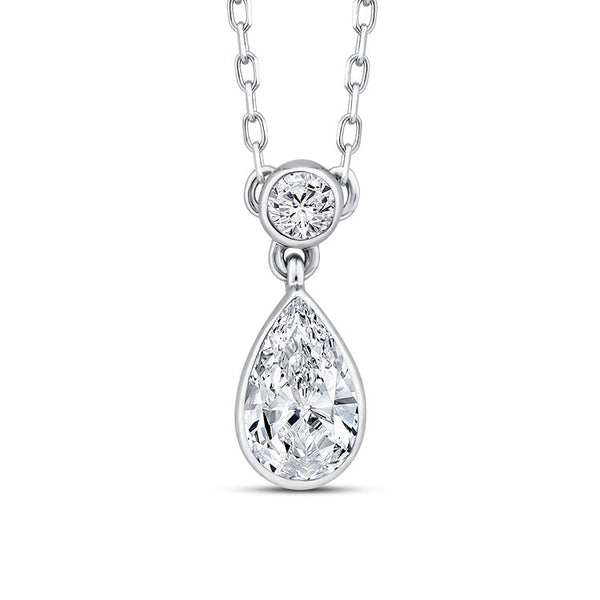 0.25ct Lab Grown Diamond Necklace in 9K White Gold