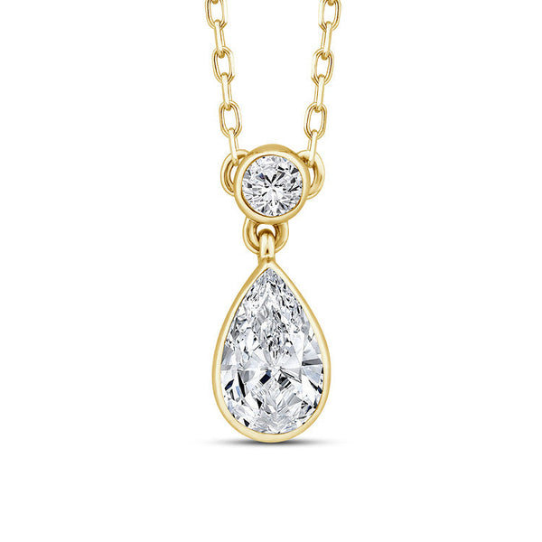 0.25ct Lab Grown Diamond Necklace in 9K Yellow Gold