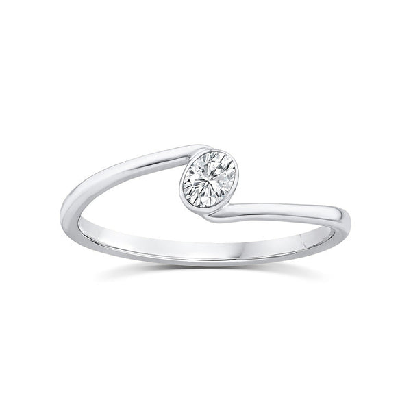 0.15ct Lab Grown Diamond Ring in 9K White Gold