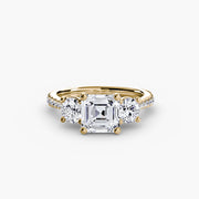 Three-Stone with Pavé Band