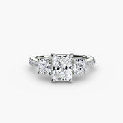Three-Stone with Pavé Band