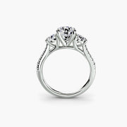 Three-Stone with Pavé Band