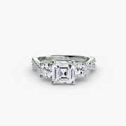 Three-Stone with Pavé Band 2