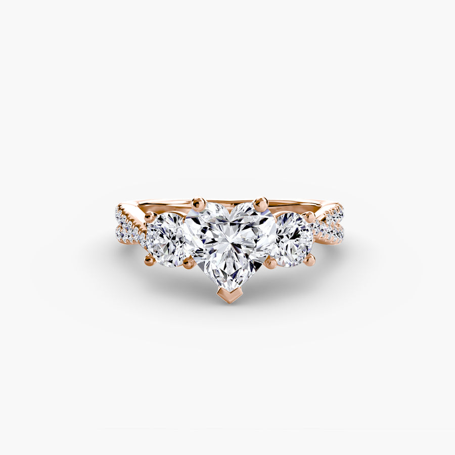 Three-Stone with Pavé Band 2