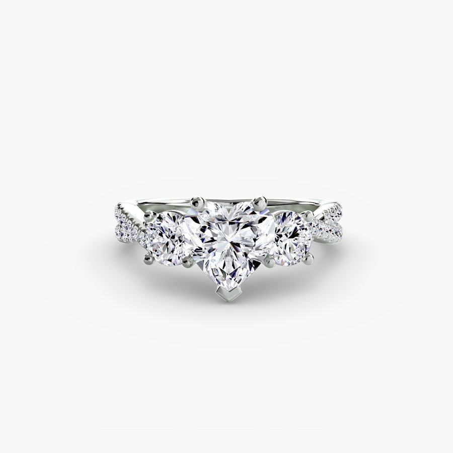 Three-Stone with Pavé Band 2