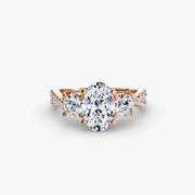 Three-Stone with Pavé Band 2