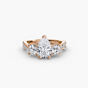 Three-Stone with Pavé Band 2