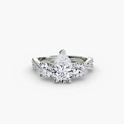 Three-Stone with Pavé Band 2