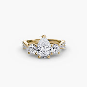 Three-Stone with Pavé Band 2
