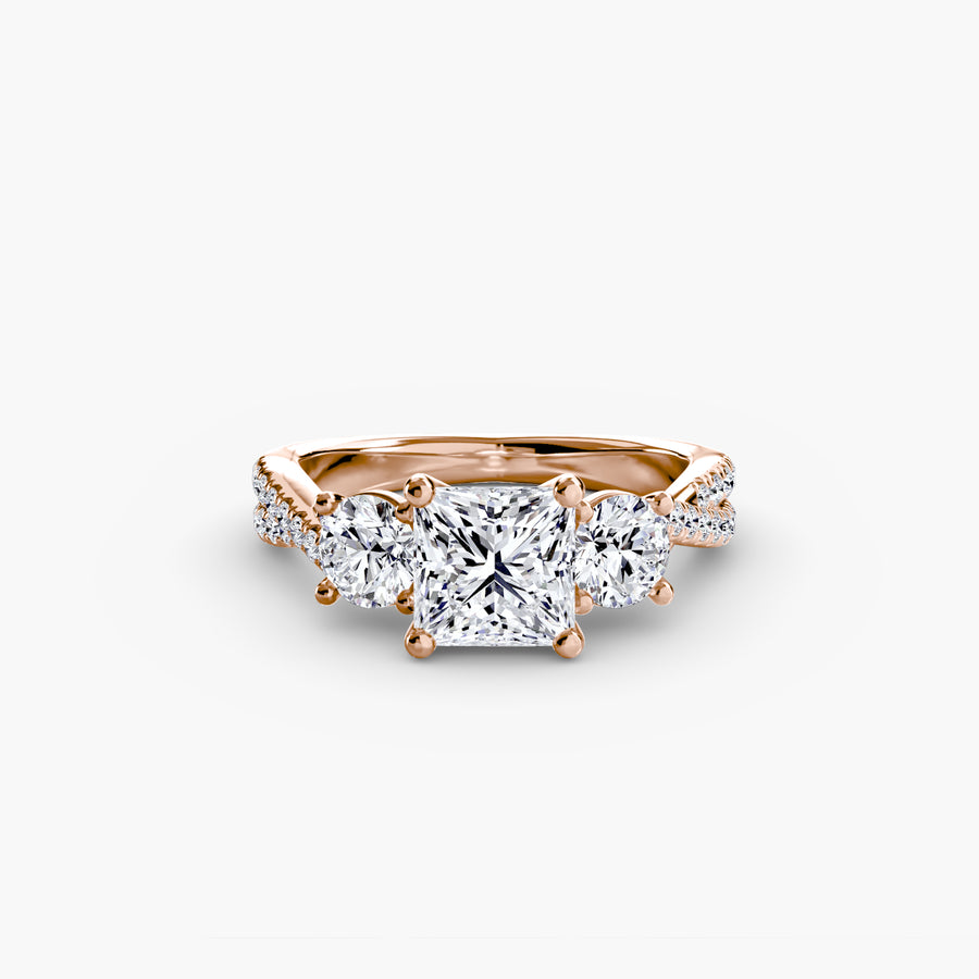 Three-Stone with Pavé Band 2
