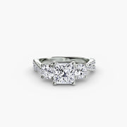 Three-Stone with Pavé Band 2