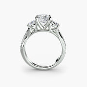 Three-Stone with Pavé Band 2