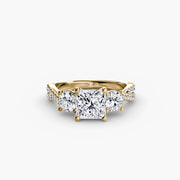 Three-Stone with Pavé Band 2