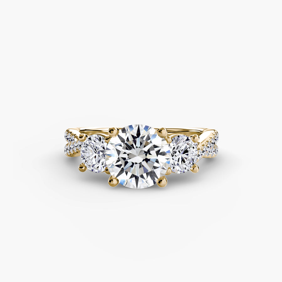 Three-Stone with Pavé Band 2