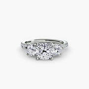 Three-Stone with Pavé Band 3