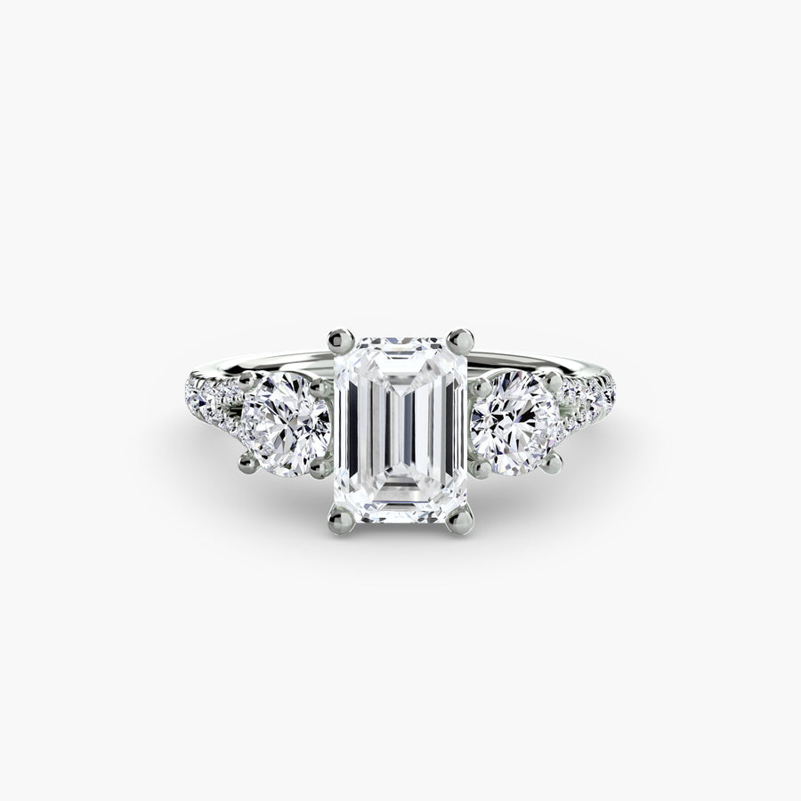 Three-Stone with Pavé Band 3