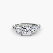 Three-Stone with Pavé Band 3