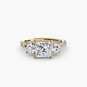 Three-Stone with Pavé Band 3