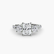 Three-Stone with Pavé Band 3