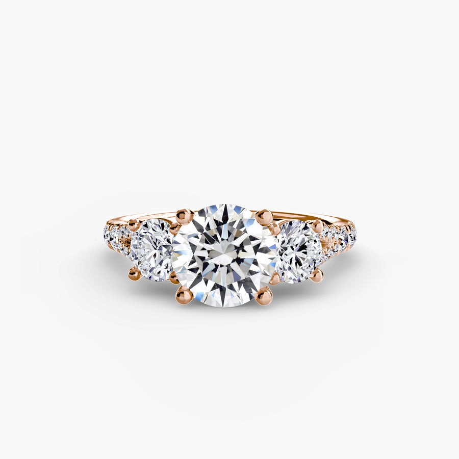 Three-Stone with Pavé Band 3