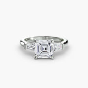Three-Stone Ring (Baguette Side Stones)